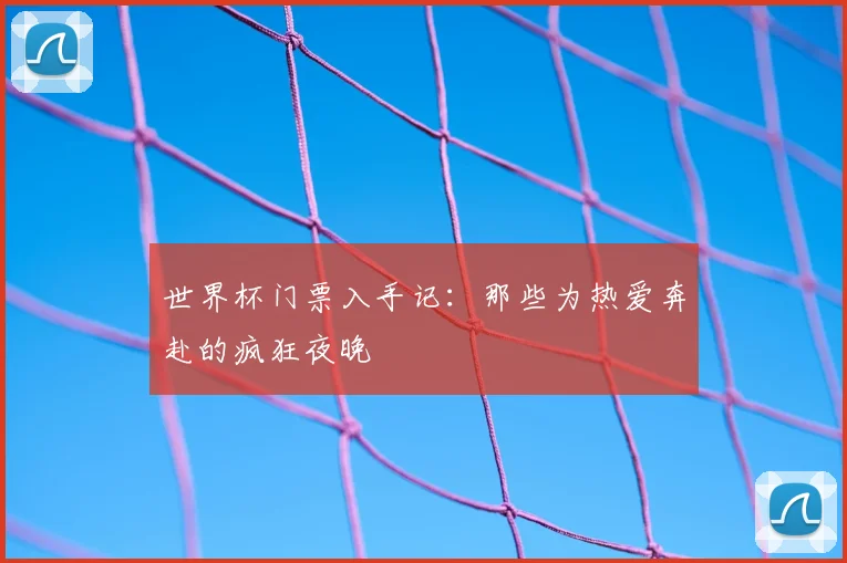 世界杯门票入手记:那些为热爱奔赴的疯狂夜晚